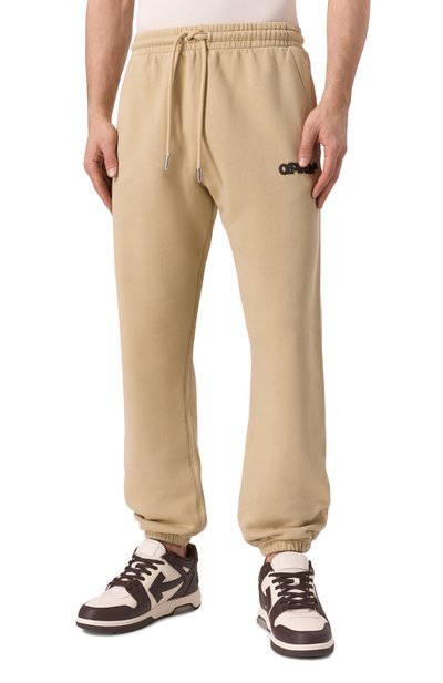 Хлопковые джоггеры OFF-WHITE, арт. 0MCH057S25FLE001, фото 3