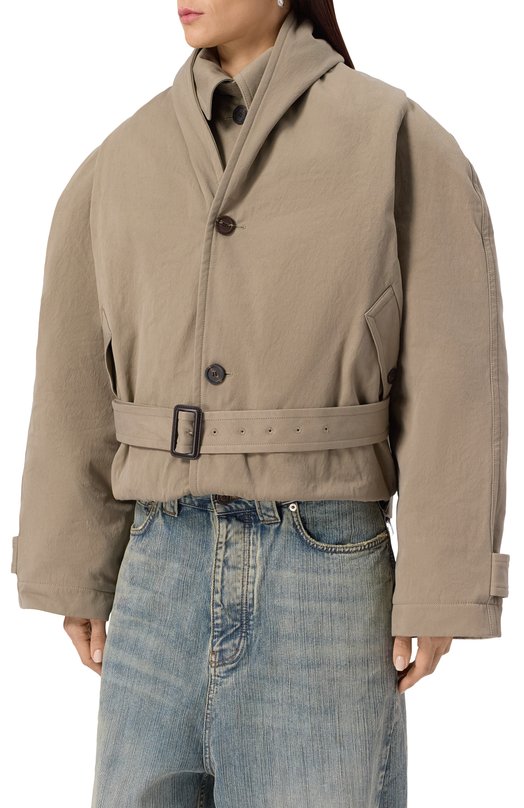 Утепленная куртка Balenciaga 831516/TQP07 Бежевый  831516/TQP07 Фото 3