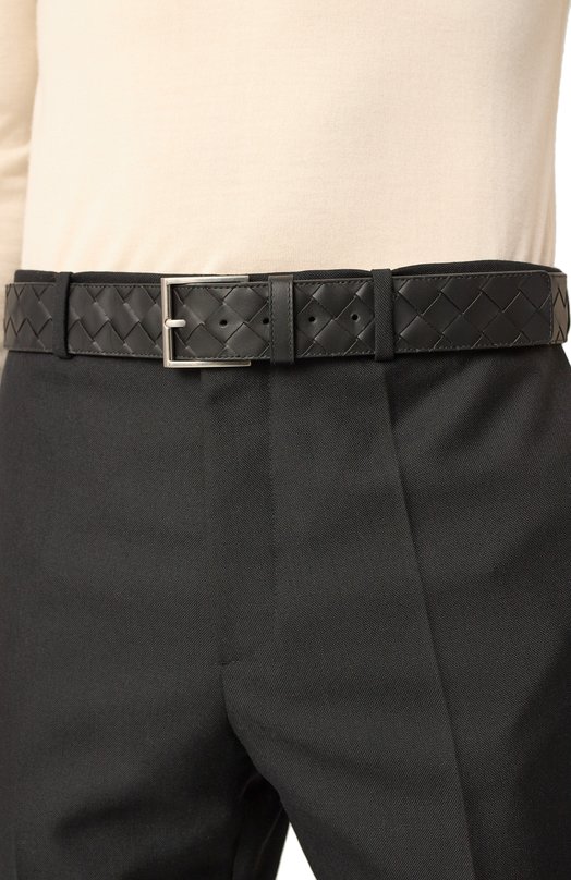 Кожаный ремень Bottega Veneta 629844/V3US3 Чёрный  629844/V3US3 Фото 2