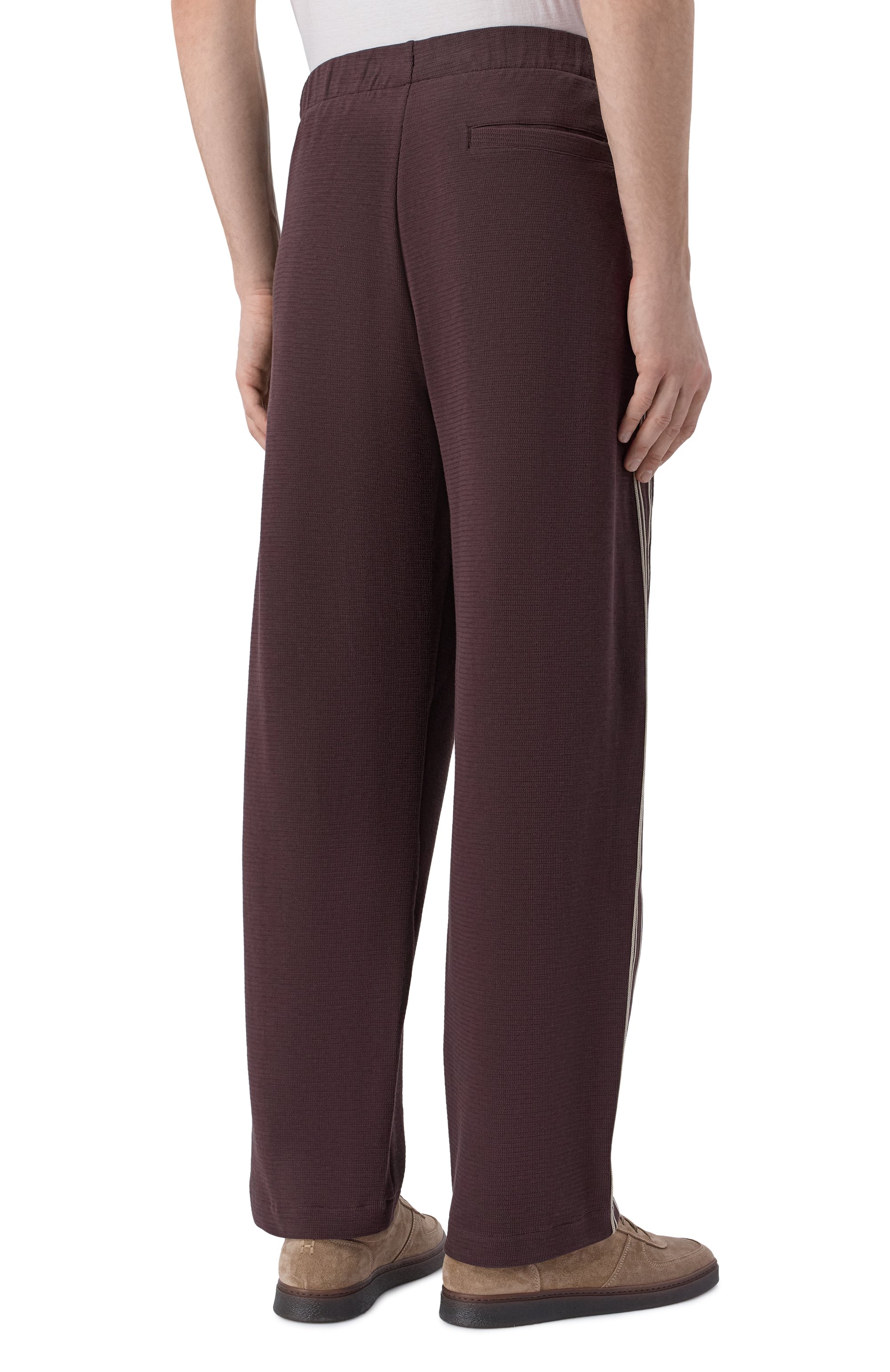 Хлопковые брюки BOSS темно-коричневого цвета по цене 34950 руб., арт. 50558865, фото 4 Хлопковые брюки BOSS, арт. 50558865, фото 4