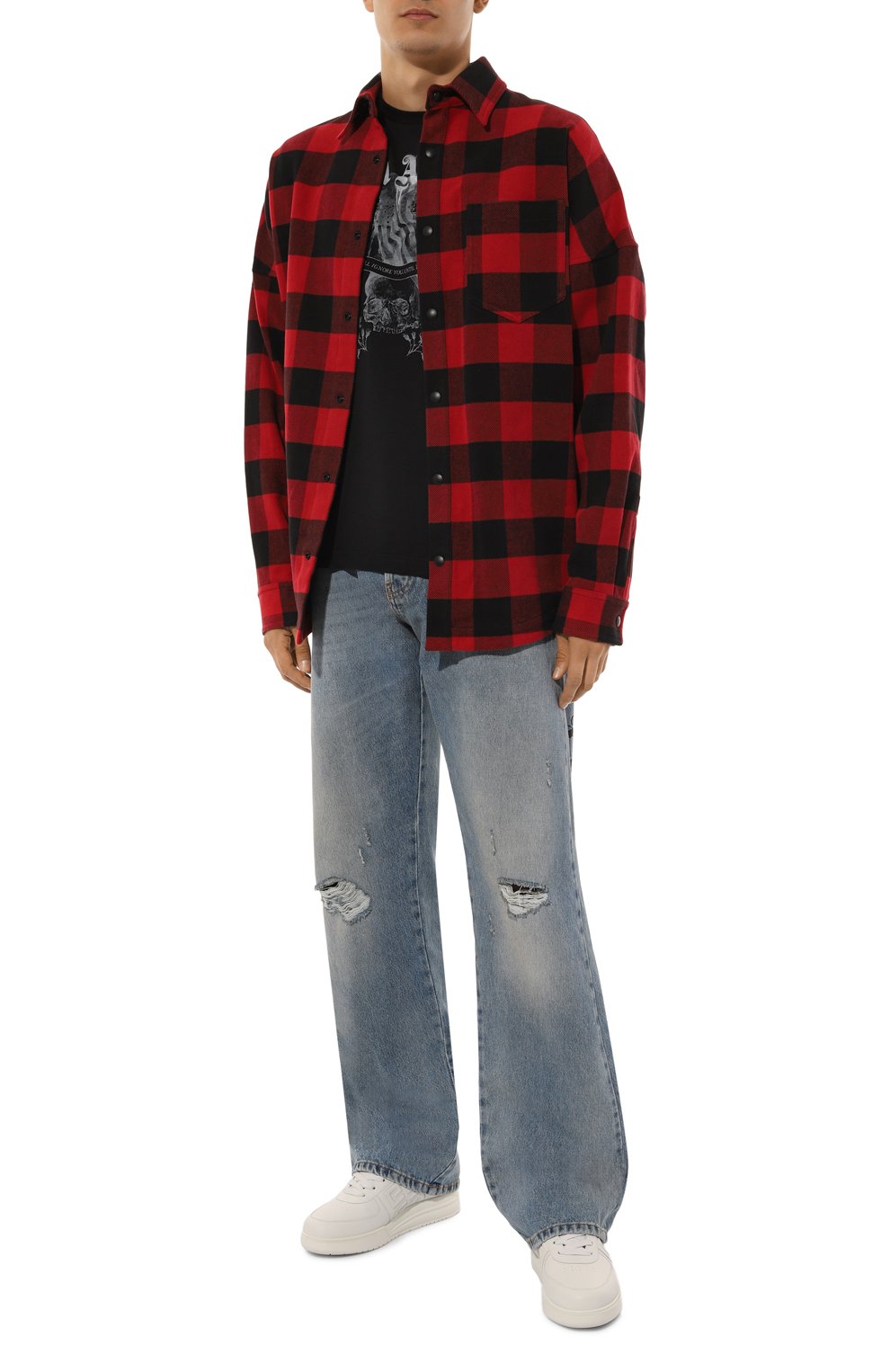 Хлопковая футболка PALM ANGELS, арт. PMAA089F24JER007, фото 2