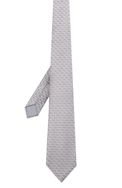 Шелковый галстук ZILLI серого цвета по цене 28100 руб., арт. 51090/TIE, фото 2 Шелковый галстук ZILLI, арт. 51090/TIE, фото 2