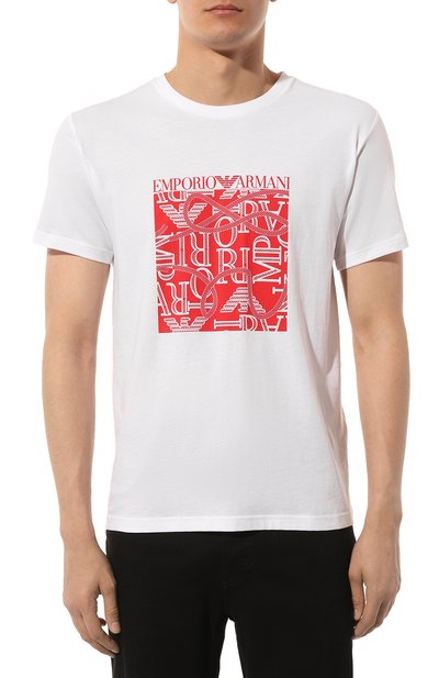 Хлопковая футболка EMPORIO ARMANI, арт. 211818/4R468, фото 3
