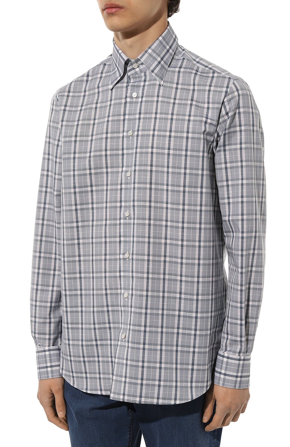 Рубашка из хлопка и льна ZILLI, арт. MFZ-4270-8619/0001, фото 3