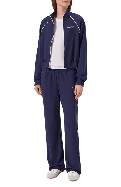Толстовка SPORTY AND RICH темно-синего цвета по цене 38600 руб., арт. JA066710326BL107, фото 2 Толстовка SPORTY AND RICH, арт. JA066710326BL107, фото 2
