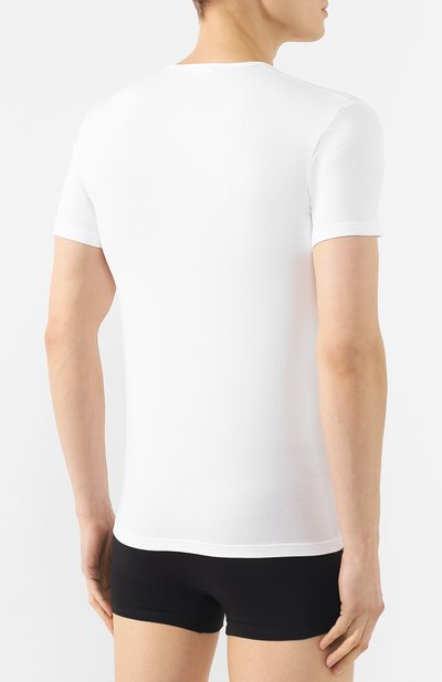 Хлопковая футболка с круглым вырезом ZEGNA, арт. N2M200010, фото 4