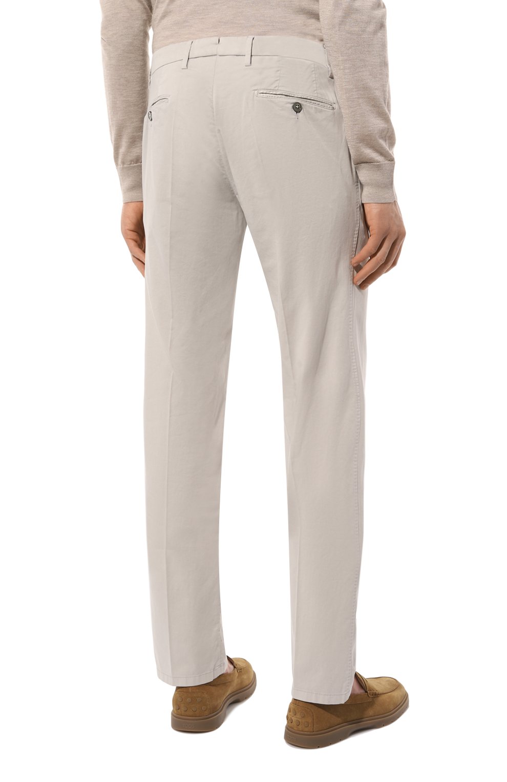 Брюки из хлопка и шелка MARCO PESCAROLO серого цвета по цене 49950 руб., арт. SLIM80/4900, фото 4 Брюки из хлопка и шелка MARCO PESCAROLO, арт. SLIM80/4900, фото 4