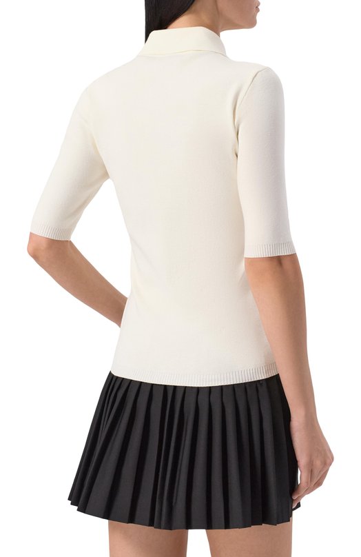 Поло из вискозы Off-White 0WHV005S25KNI0010A10 Белый  0WHV005S25KNI0010A10 Фото 4