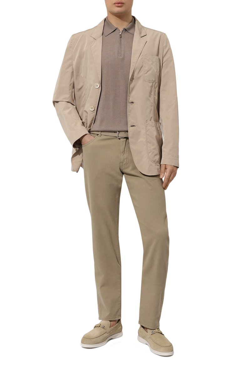 Мужская куртка BRUNELLO CUCINELLI бежевого цвета, арт. MD4796165 | Фото 2 (Рукава: Длинные; Материал внешний: Синтетический материал; Длина (верхняя одежда): Короткие; Кросс-КТ: Куртка, Ветровки, Легкие; Стили: Кэжуэл; Автоматизация ТО: Проставлено; Автоматизация состава: Проставлено)
