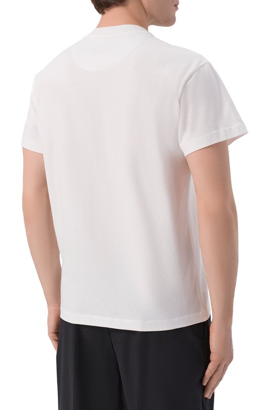 Хлопковая футболка Jil Sander J47GC0001/JTN254_ Белый  J47GC0001/JTN254_ Фото 4