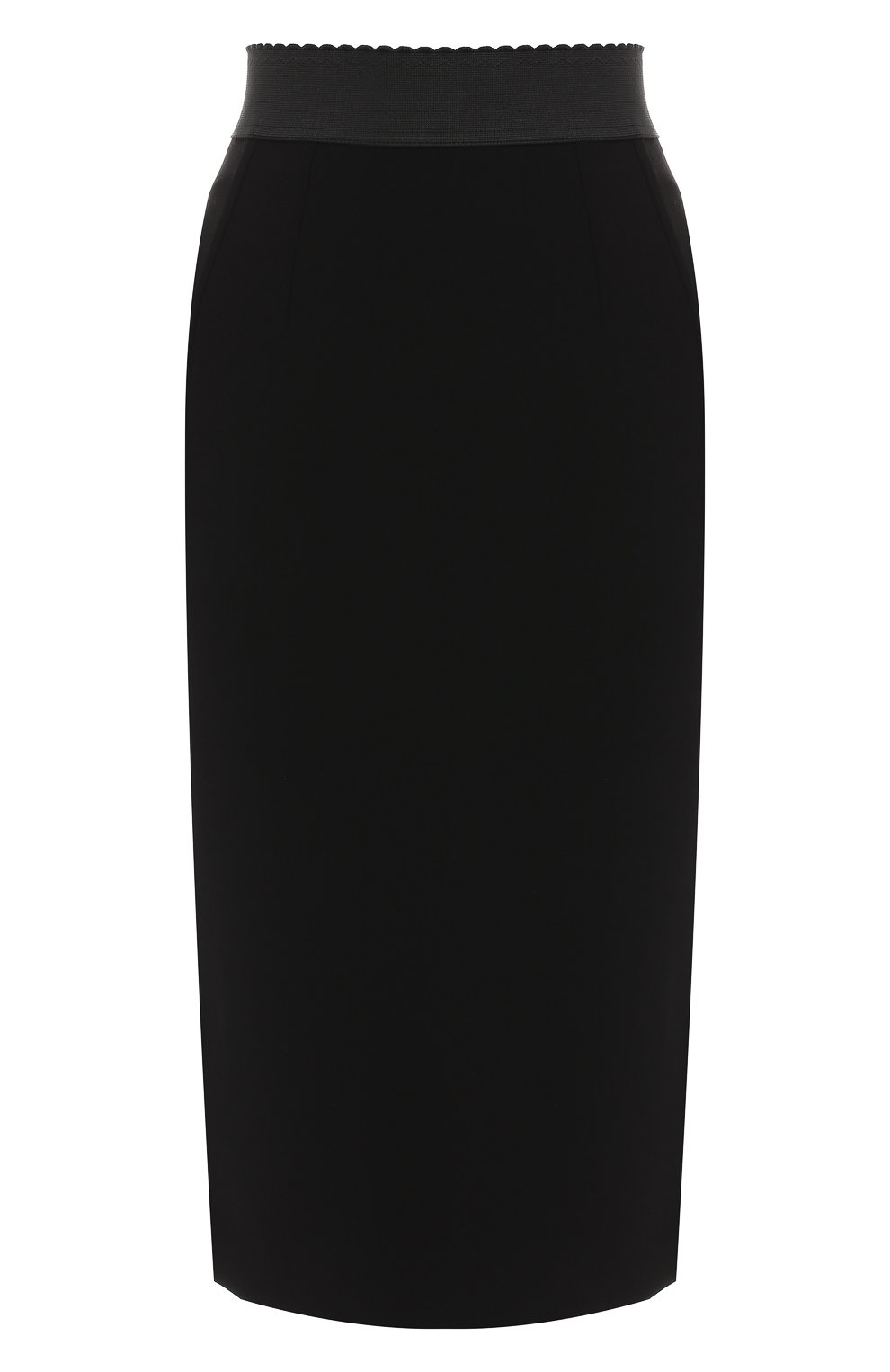 Шерстяная юбка DOLCE & GABBANA черного цвета по цене 72500 руб., арт. F4AQVT/FUBDY, фото 1 Шерстяная юбка DOLCE & GABBANA, арт. F4AQVT/FUBDY, фото 1