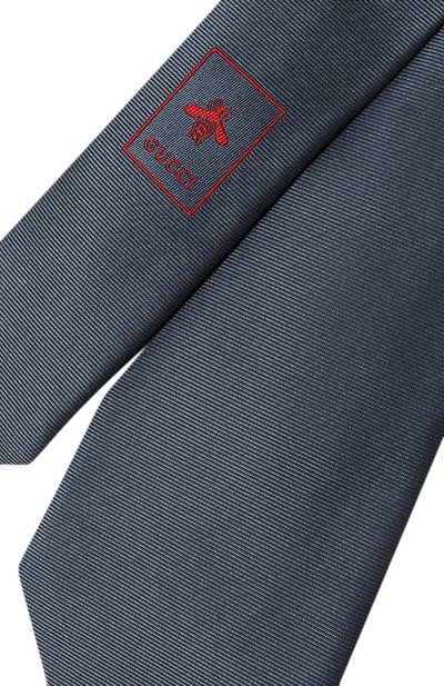 Шелковый галстук GUCCI синего цвета по цене 28800 руб., арт. 677884 4E002, фото 4 Шелковый галстук GUCCI, арт. 677884 4E002, фото 4
