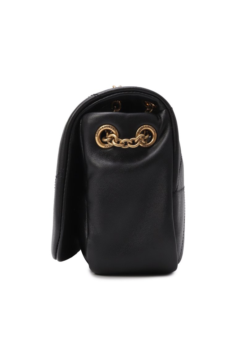 Женская сумка jamie 4.3 small SAINT LAURENT черного цвета, арт. 766754/AAB32 | Фото 4 (Ремень/цепочка: На ремешке; Размер: small; Материал: Натуральная кожа; Автоматизация ТО: Проставлено; Автоматизация состава: Проставлено)