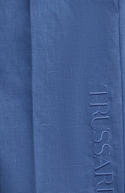 Льняные шорты Trussardi junior Голубой, фото 3