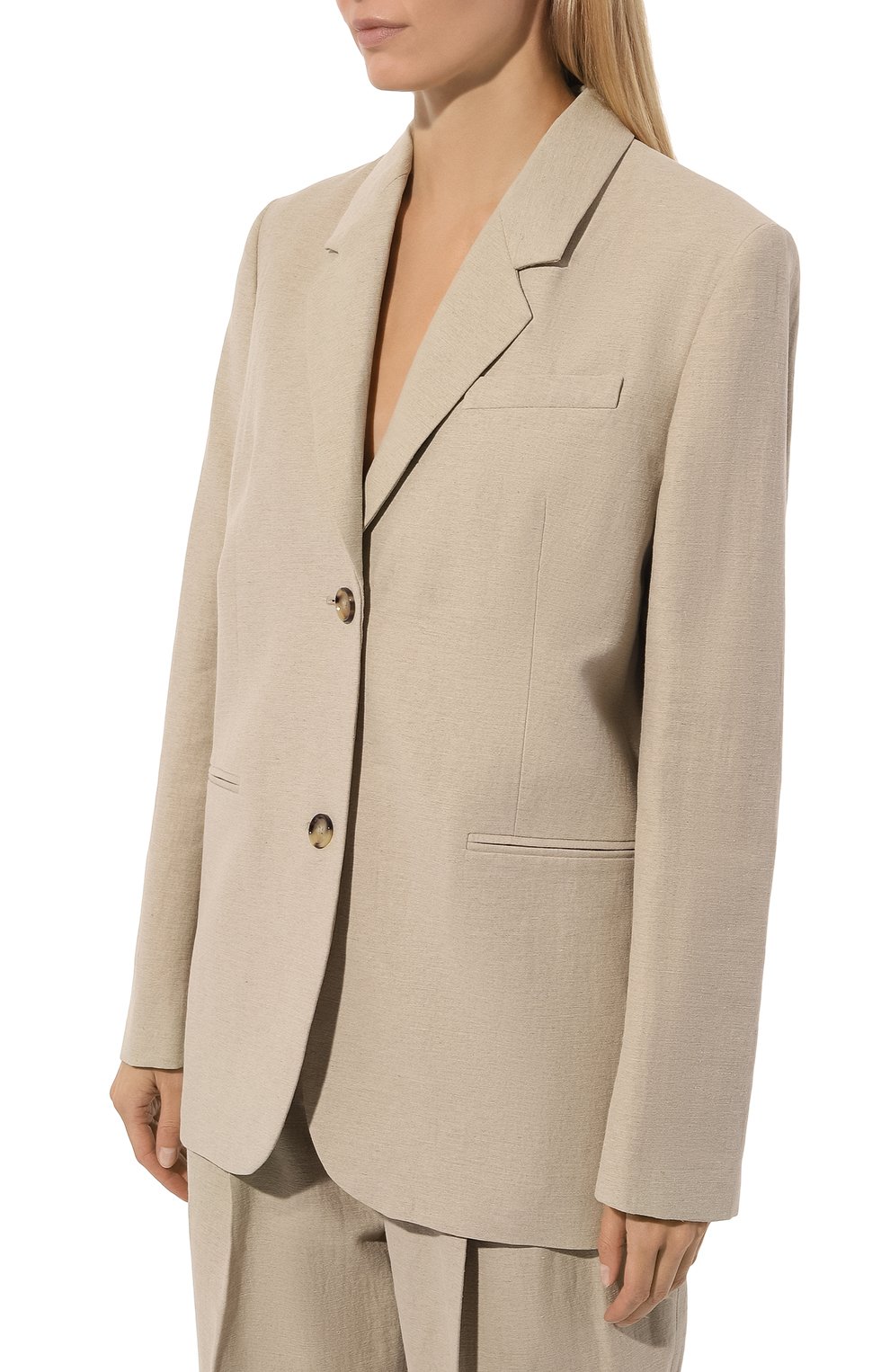 Жакет изо льна и хлопка TOTEME, арт. 243-WRZ869-FB0196, фото 3