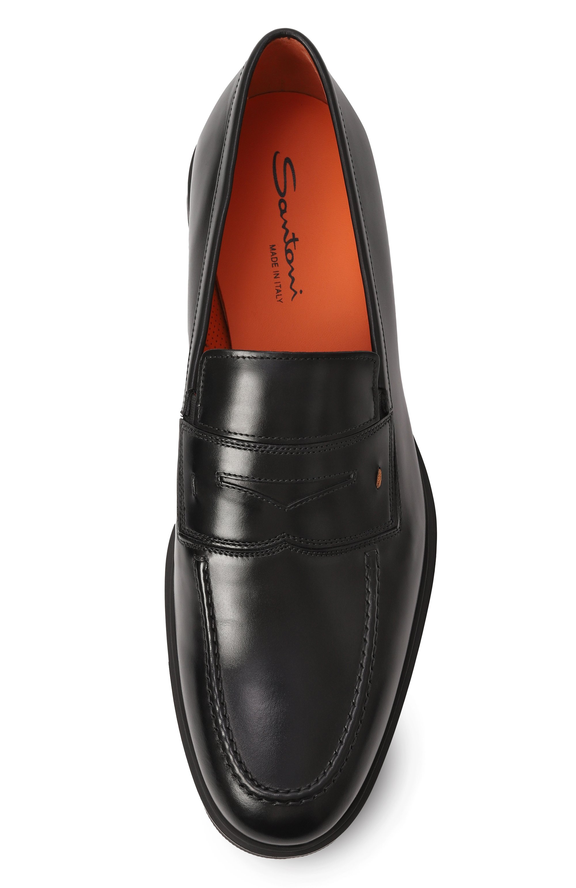 Кожаные пенни-лоферы easy SANTONI, арт. MGEG18964NEAXNTG, фото 6