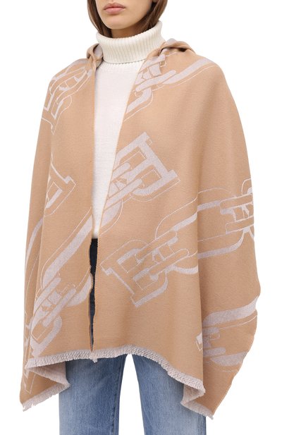 Шерстяная накидка BALLY бежевого цвета по цене 22550 руб., арт. L7CN481F-8J457/694, фото 3 Шерстяная накидка BALLY, арт. L7CN481F-8J457/694, фото 3