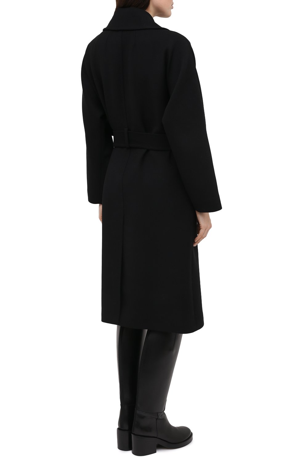 Шерстяное пальто DOLCE & GABBANA черного цвета по цене 279500 руб., арт. F0AJ0T/FU2TS, фото 4 Шерстяное пальто DOLCE & GABBANA, арт. F0AJ0T/FU2TS, фото 4