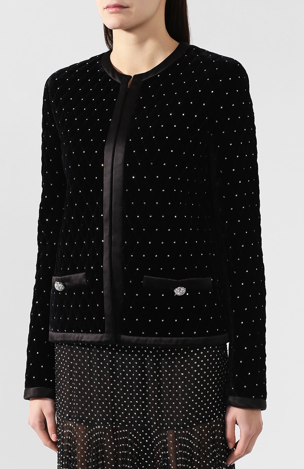 Бархатный жакет с декоративной отделкой GUCCI, арт. 543181/ZLE71, фото 3