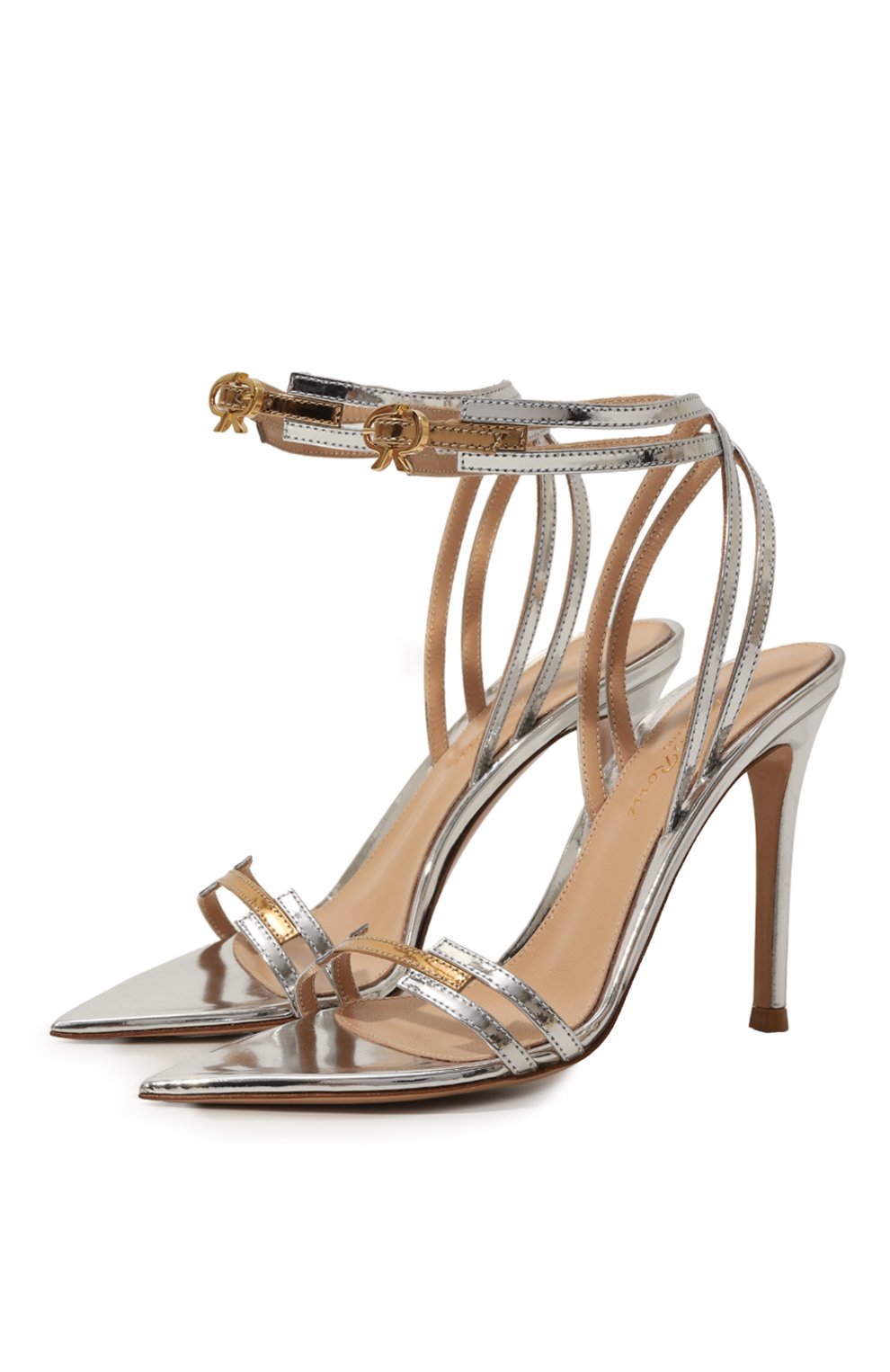 Кожаные босоножки GIANVITO ROSSI, арт. G32209.15RIC.METARME, фото 1