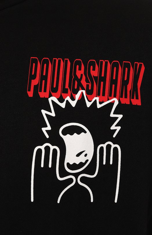 Хлопковая футболка Paul&Shark 14311618/011 Чёрный  14311618/011 Фото 5