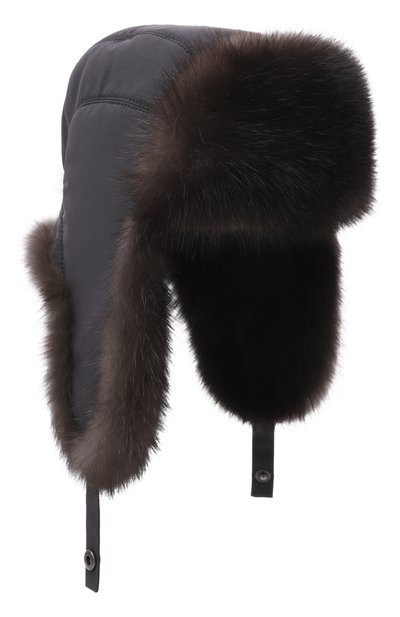 Мужская шапка-ушанка modern с мехом соболя BLACK SABLE, арт. BS-24004EB/М