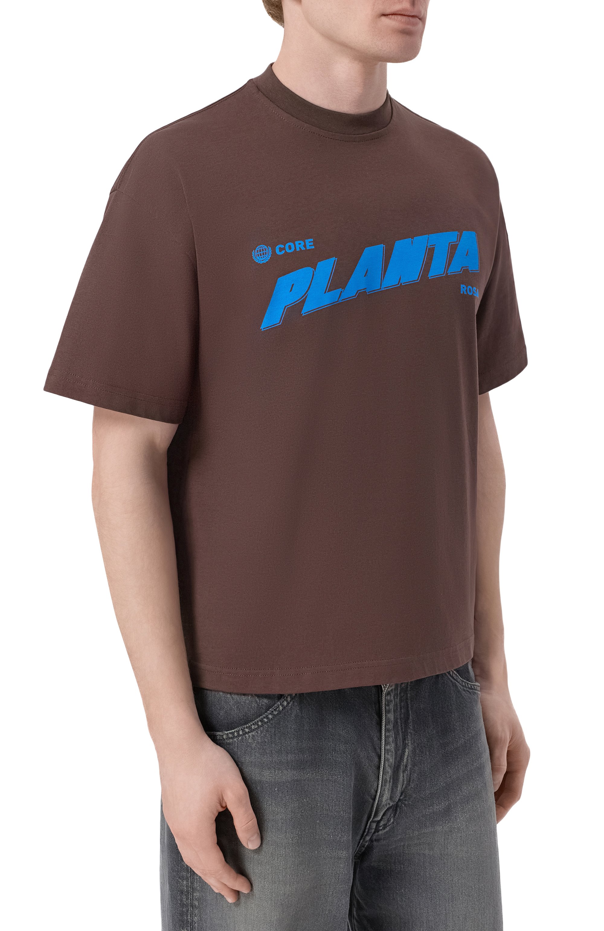 Хлопковая футболка PLANTA ROSA, арт. PR/T02/BLUE-CORRESPONDECE/250, фото 4