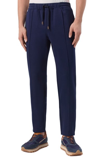 Хлопковые брюки CAPOBIANCO темно-синего цвета по цене 54650 руб., арт. 18M708.BB00., фото 3 Хлопковые брюки CAPOBIANCO, арт. 18M708.BB00., фото 3