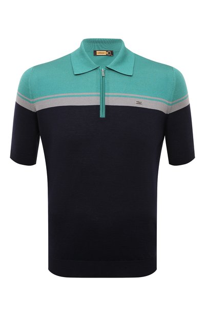 Мужская поло из шелка и хлопка ZILLI, арт. MBZ-PZ152-BEAH1/MC01