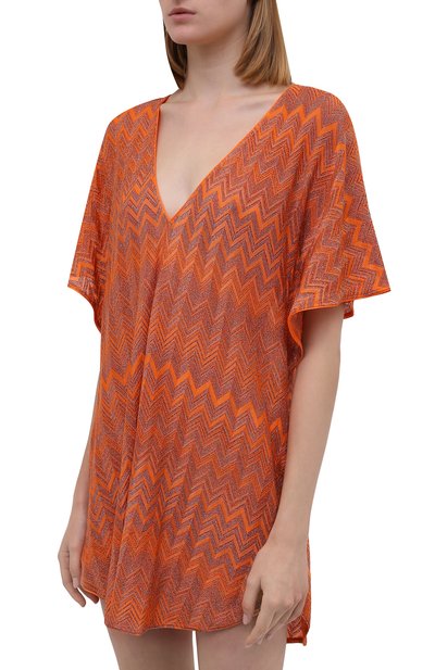 Туника MISSONI оранжевого цвета по цене 59950 руб., арт. MMQ00264/BR00FU, фото 3 Туника MISSONI, арт. MMQ00264/BR00FU, фото 3