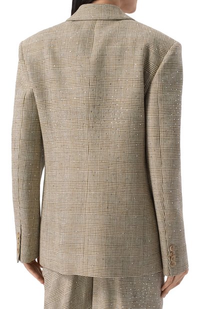 Жакет из вискозы и хлопка с отделкой стразами GIUSEPPE DI MORABITO, арт. 04SSJA112C 04427, фото 4