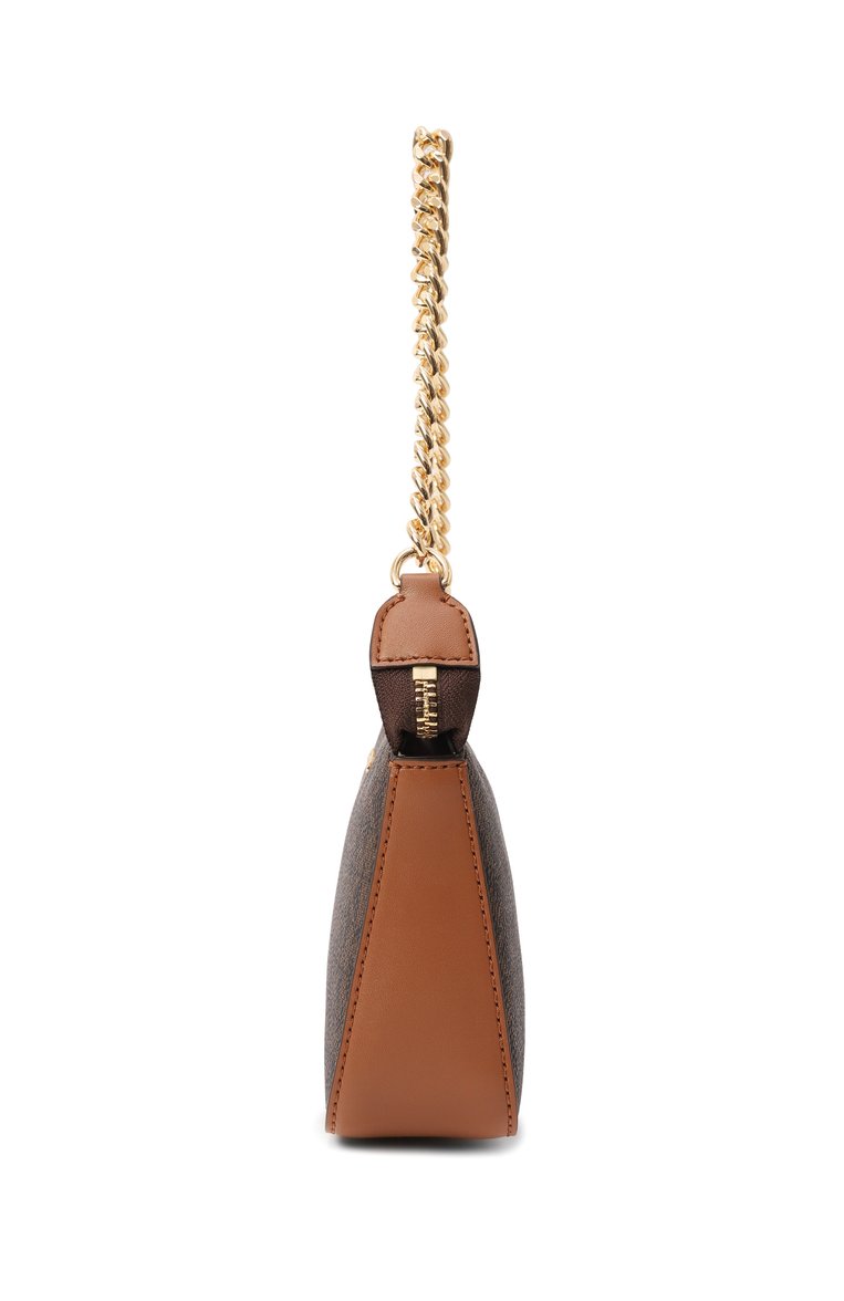 Женская сумка jet set medium MICHAEL MICHAEL KORS коричневого цвета, арт. 32F1GJ6W6B | Фото 4 (Размер: medium; Материал: Экокожа)