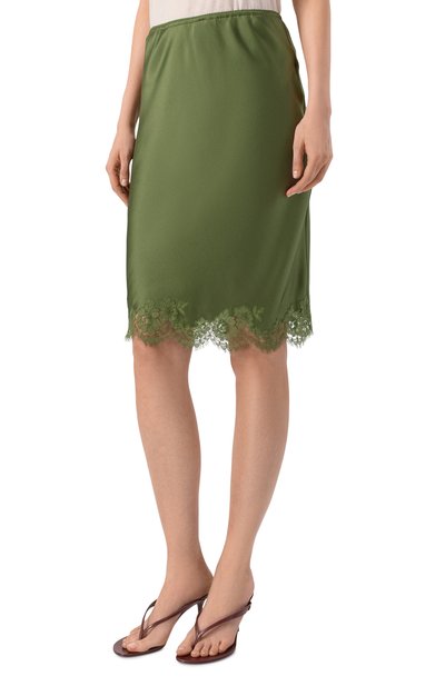 Атласная юбка SAINT LAURENT, арт. 863693/Y7G27, фото 3