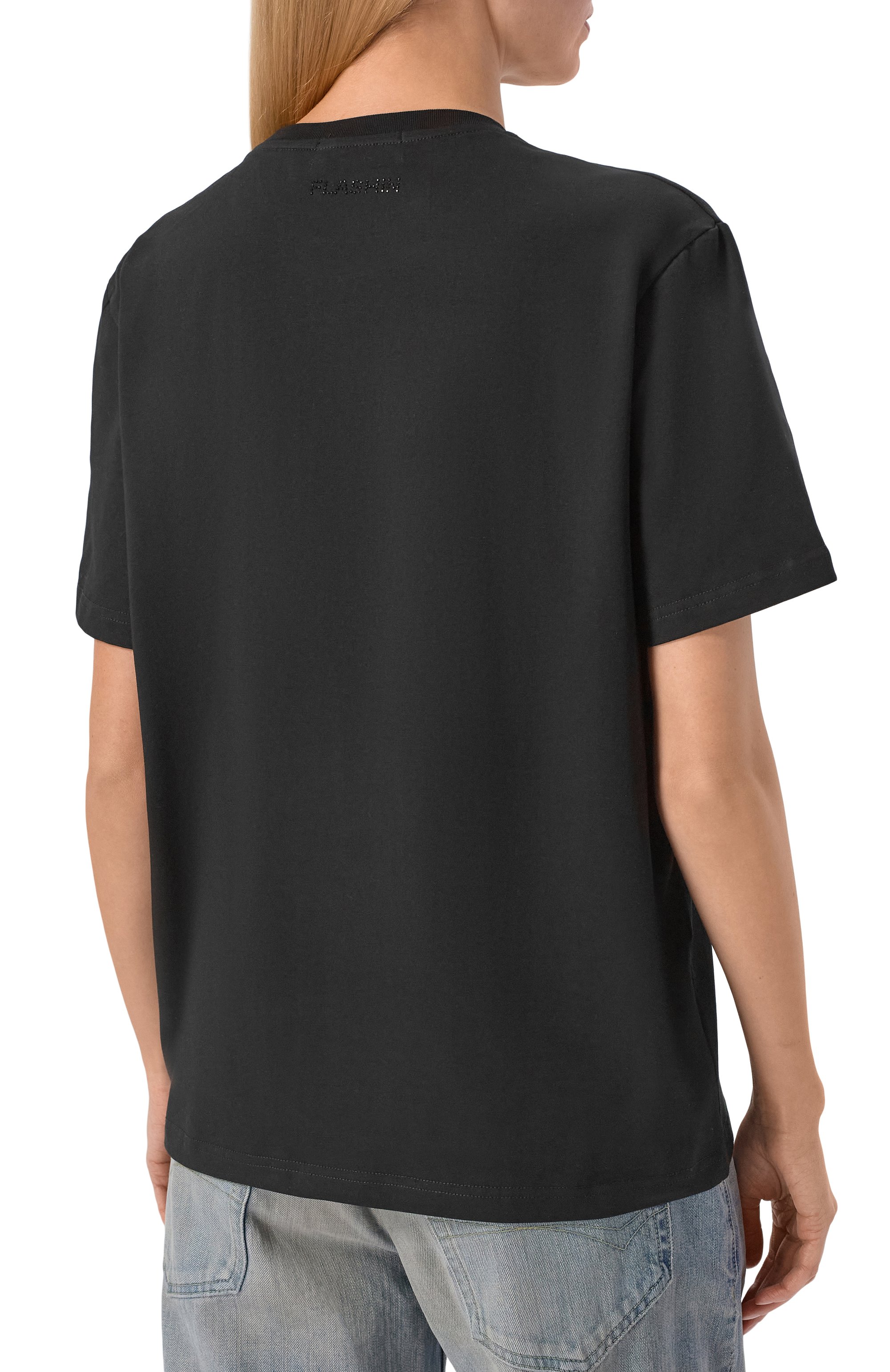 Хлопковая футболка FLASHIN черного цвета по цене 15900 руб., арт. FS26TRR, фото 4 Хлопковая футболка FLASHIN, арт. FS26TRR, фото 4