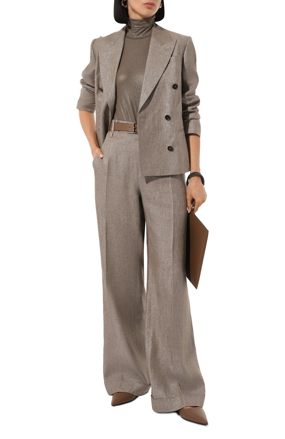 Льняной жакет BRUNELLO CUCINELLI темно-бежевого цвета по цене 388000 руб., арт. MH5672358, фото 2 Льняной жакет BRUNELLO CUCINELLI, арт. MH5672358, фото 2