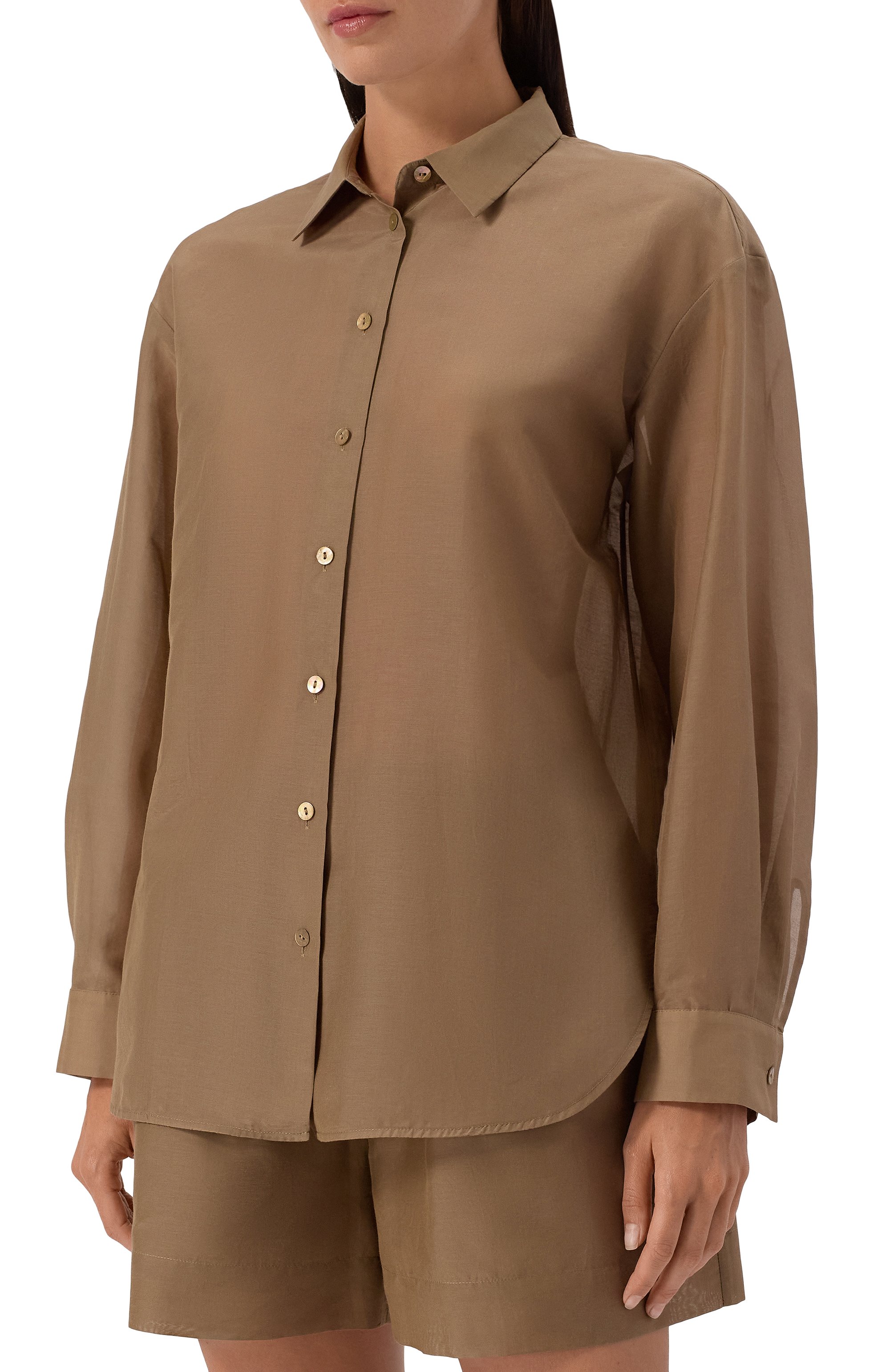 Рубашка из хлопка и шелка 12 STOREEZ, арт. 131507, фото 3