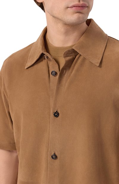 Замшевая рубашка MVST темно-бежевого цвета по цене 238000 руб., арт. M26.2PM.L031/L010, фото 5 Замшевая рубашка MVST, арт. M26.2PM.L031/L010, фото 5