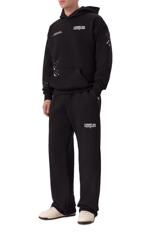 Хлопковые брюки Comme des Fuckdown CFABM01849 Чёрный  CFABM01849 Фото 2