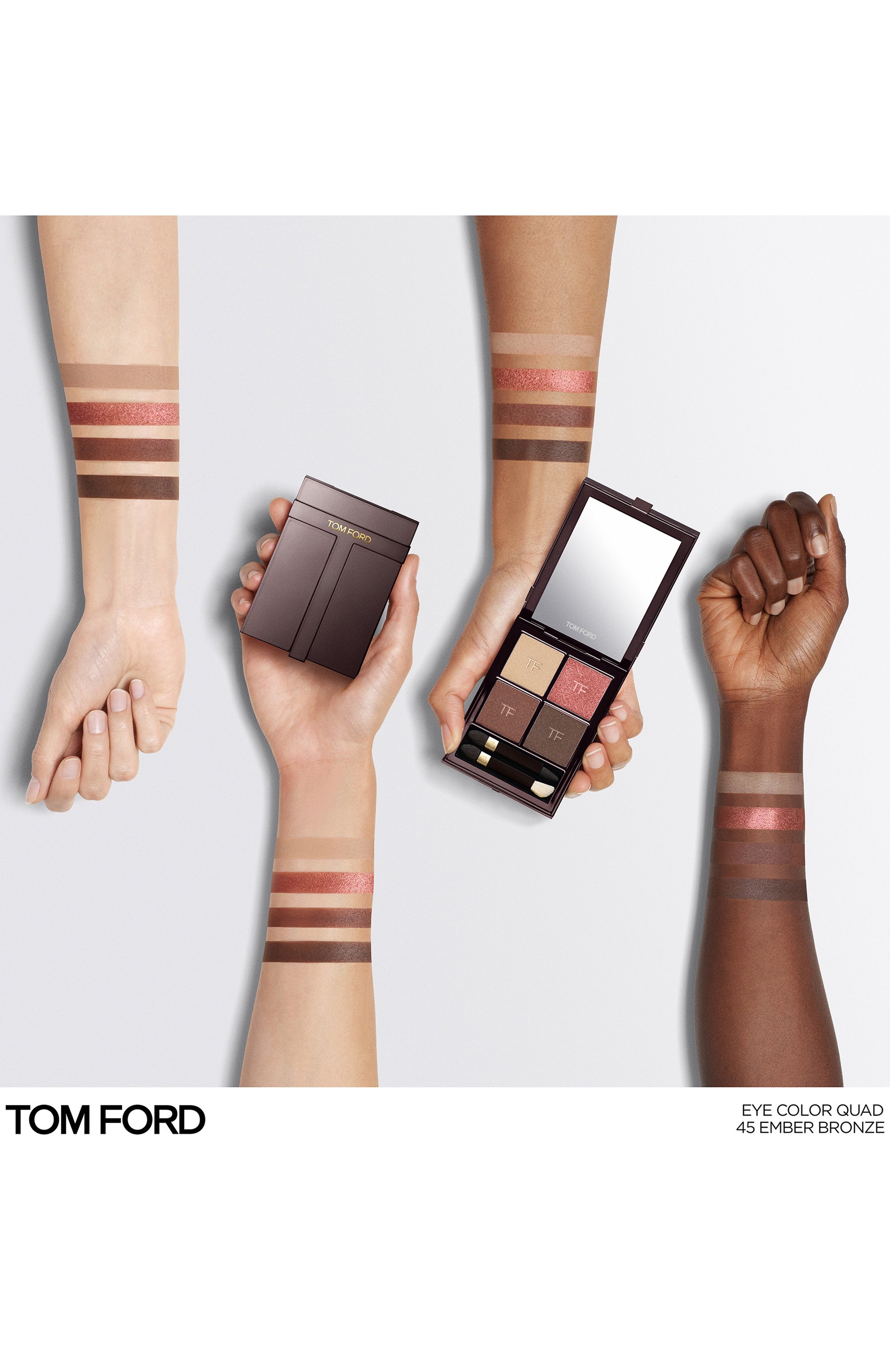 Палетка теней runway eye color quad crème, оттенок 45 ember bronze (8g) TOM FORD, арт. T1QQ-01, фото 3