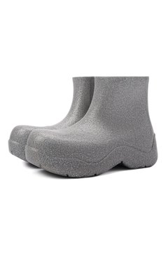 Мужские резиновые сапоги puddle BOTTEGA VENETA серебряного цвета, арт. 640043/V10Q0 | Фото 1 (Материал внутренний: Текстиль, Натуральная кожа; Каблук высота: Высокий; Подошва: Массивная; Материал внешний: Резина; Мужское Кросс-КТ: Сапоги-обувь; Кросс-КТ: резиновые; Материал утеплителя: Без утеплителя; Драгоценные камни: Проставлено; Материал сплава: Проставлено)