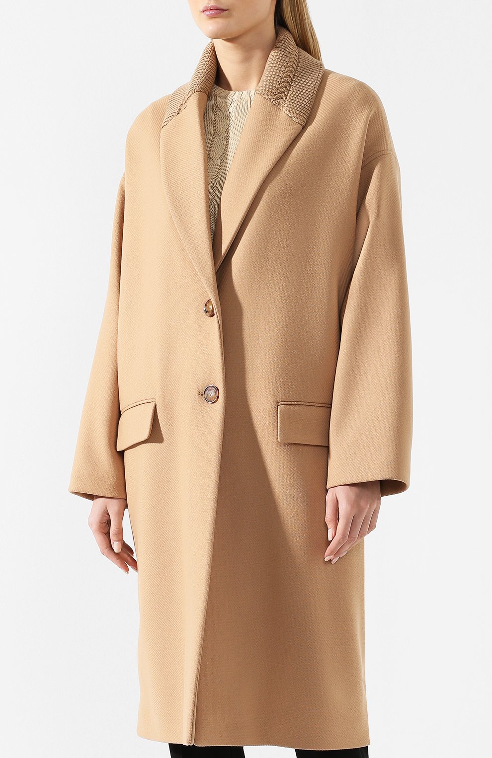 Шерстяное пальто STELLA MCCARTNEY бежевого цвета по цене 118000 руб., арт. 546810/SJB30, фото 3 Шерстяное пальто STELLA MCCARTNEY, арт. 546810/SJB30, фото 3