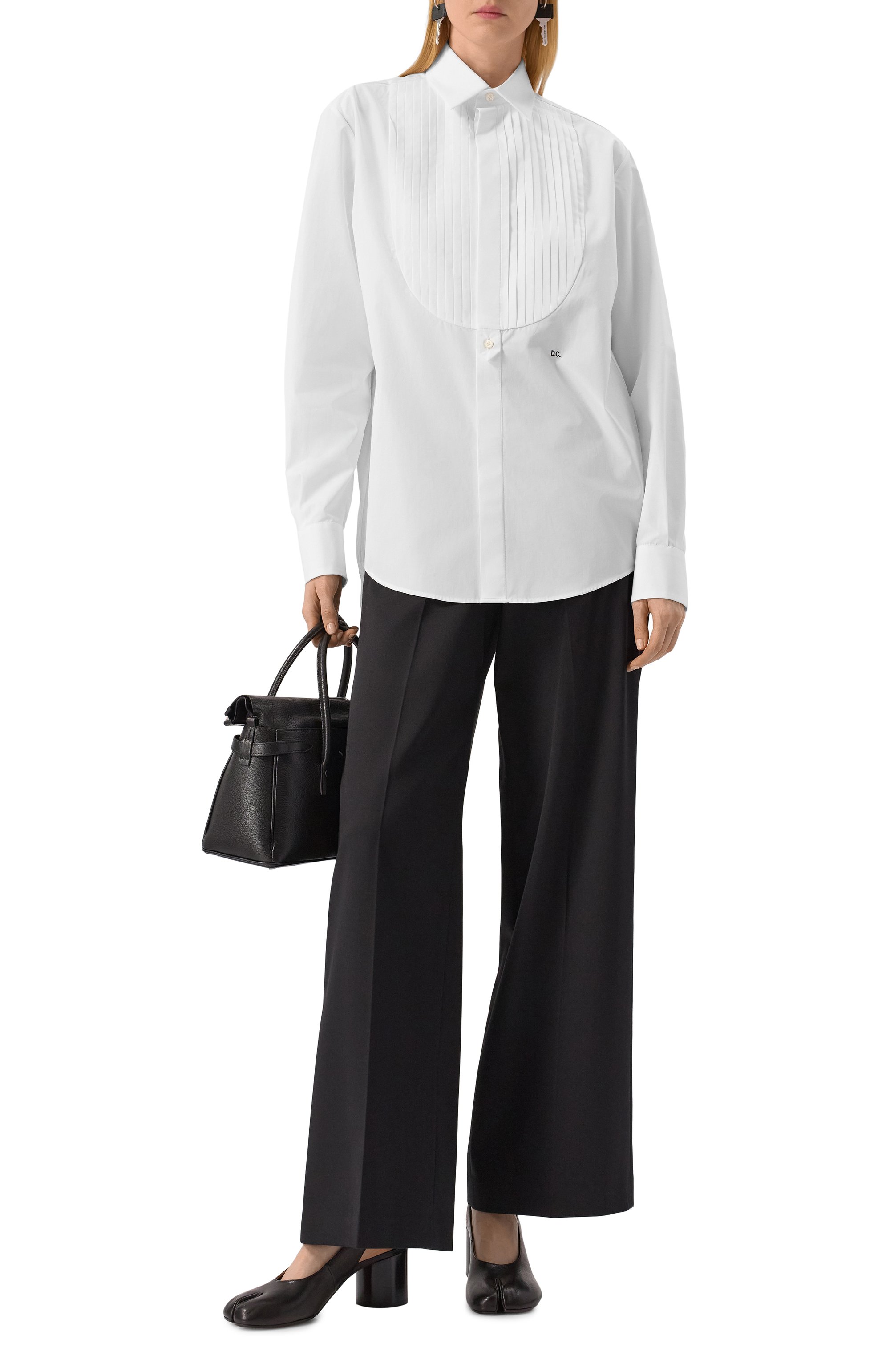 Хлопковая рубашка DSQUARED2 белого цвета по цене 63950 руб., арт. S75DL0892/S35244, фото 2 Хлопковая рубашка DSQUARED2, арт. S75DL0892/S35244, фото 2