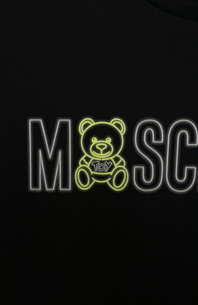 Хлопковая футболка MOSCHINO, арт. HYM02X/LBA12/4A-8A, фото 3