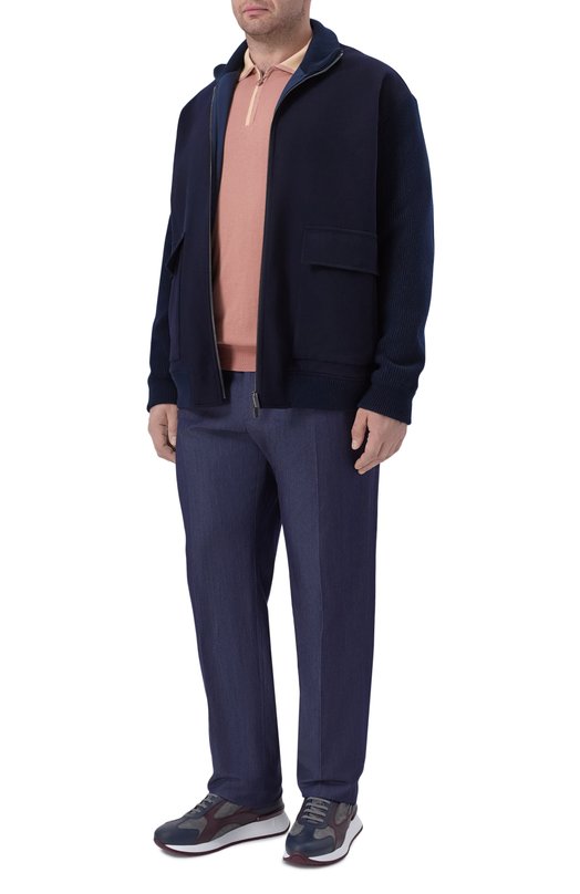 Брюки из шерсти и шелка Stefano Ricci M1T80TA029/WABK1U Синий  M1T80TA029/WABK1U Фото 2