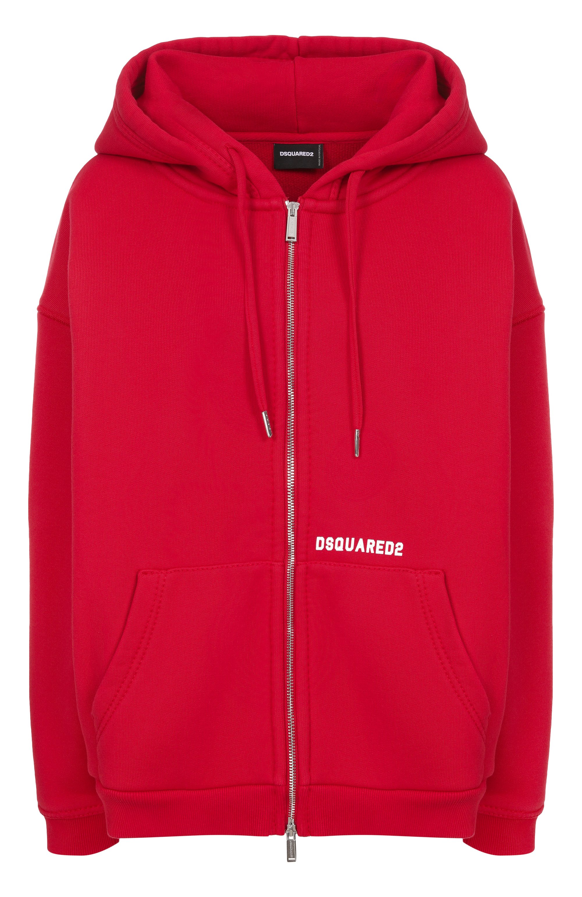 Хлопковая толстовка DSQUARED2 красного цвета по цене 84400 руб., арт. S75HG0115/D25027, фото 1 Хлопковая толстовка DSQUARED2, арт. S75HG0115/D25027, фото 1