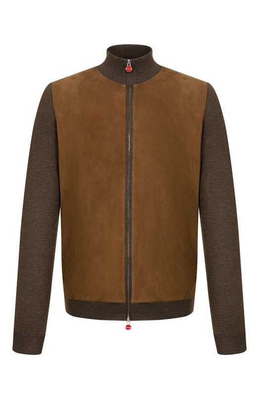 Кардиган из кашемира и шелка Kiton UMK0958K1802 Коричневый UMK0958K1802