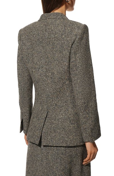 Жакет из шерсти и шелка CHLOÉ темно-серого цвета по цене 291000 руб., арт. CHC21WVE03165, фото 4 Жакет из шерсти и шелка CHLOÉ, арт. CHC21WVE03165, фото 4