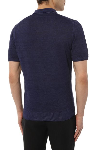 Льняное поло 120% LINO, арт. 31ALIM39BL/000G266/S00, фото 4