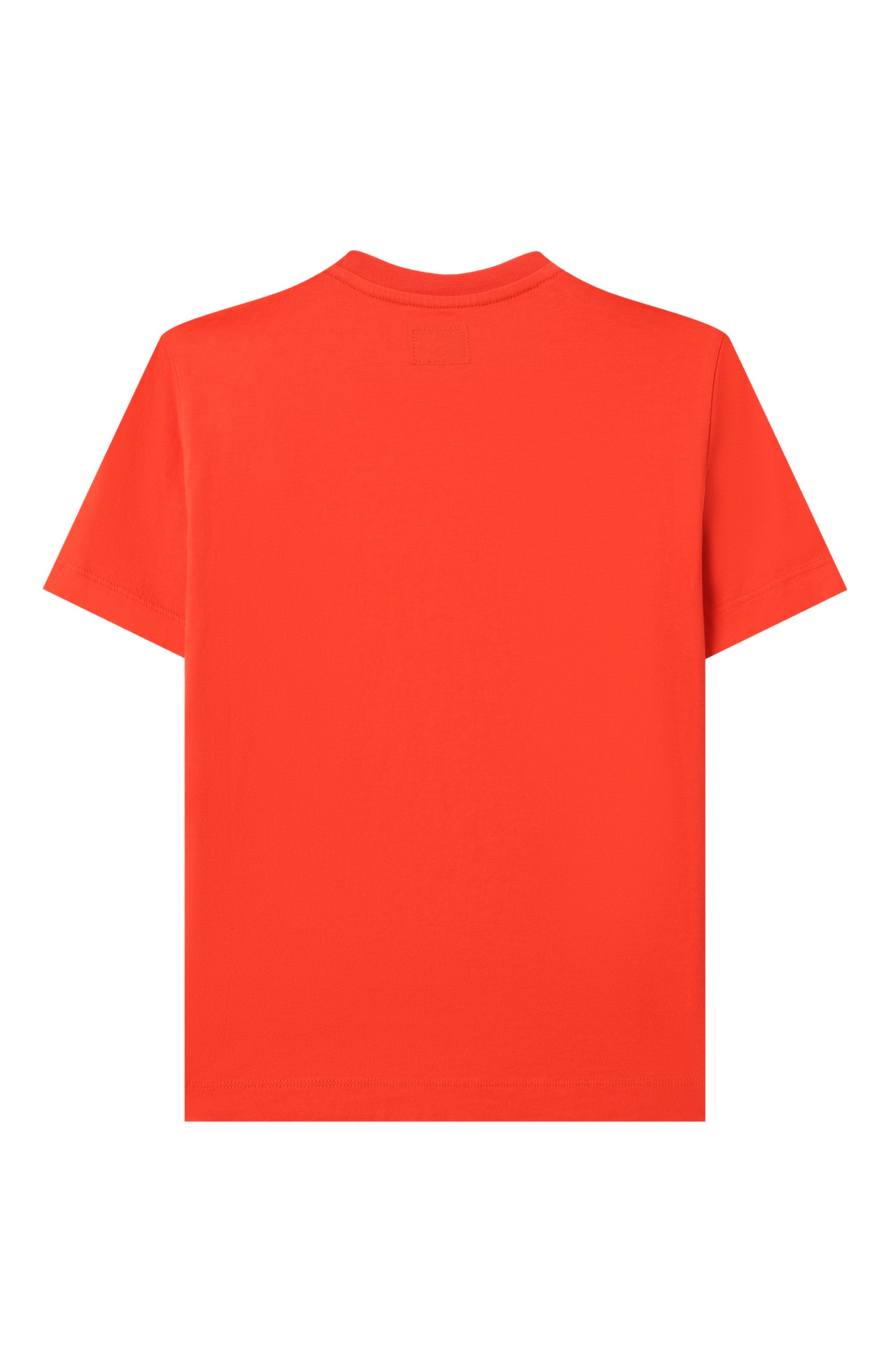 Хлопковая футболка C.P. COMPANY оранжевого цвета по цене 7995 руб., арт. CNM00L/LAA17/10-14, фото 2 Хлопковая футболка C.P. COMPANY, арт. CNM00L/LAA17/10-14, фото 2