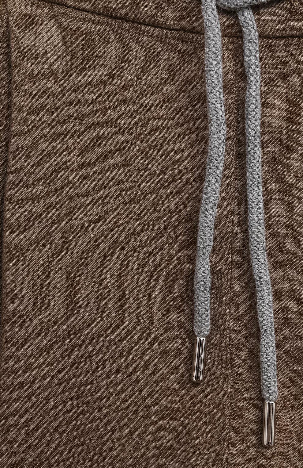 Льняные брюки BRUNELLO CUCINELLI коричневого цвета по цене 45150 руб., арт. B243DP113A, фото 3 Льняные брюки BRUNELLO CUCINELLI, арт. B243DP113A, фото 3